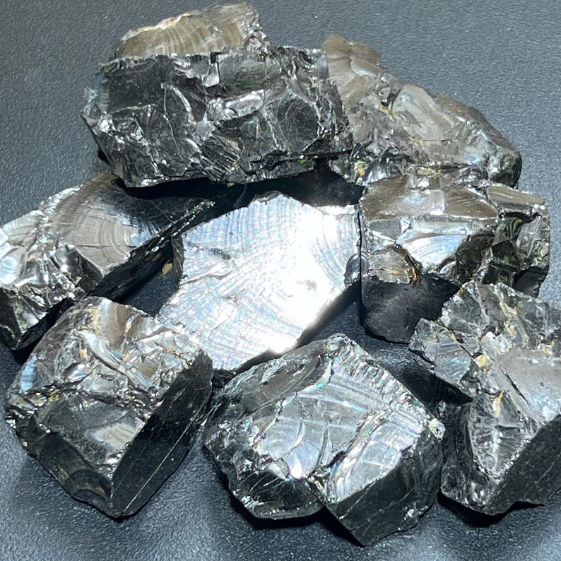 Large Elite Noble Shungite Rough Raw Stones (Type 1)(90%+) Gemstones Decor Supply Healing Crystals And Stones image 1
