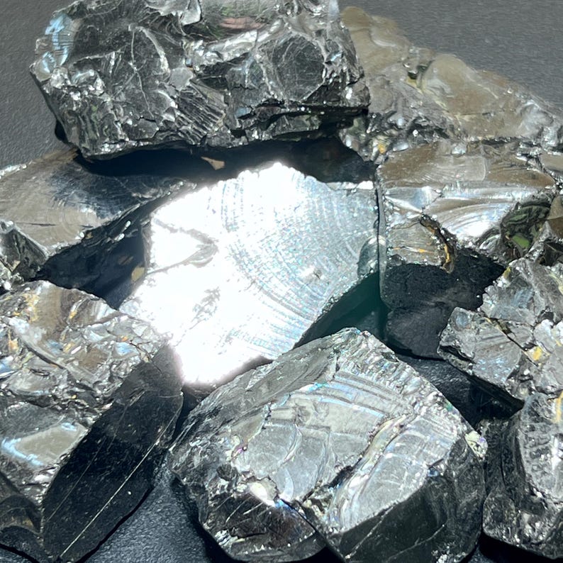 Large Elite Noble Shungite Rough Raw Stones (Type 1)(90%+) Gemstones Decor Supply Healing Crystals And Stones image 2