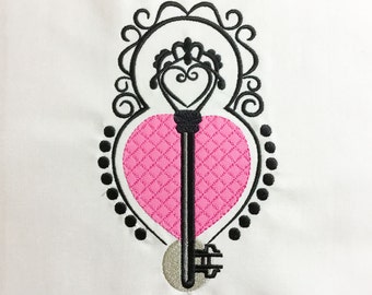 Key To My Heart - Machine Embroidery and Appliqué Steampunk Design