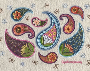 Paisley Applique Maschinenkonstruktion für Handtaschen