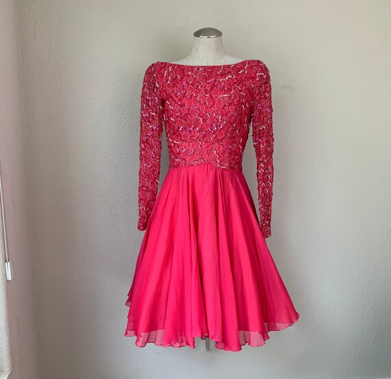 Vintage 50s 60s Emma Domb Party Prom Dress Barbie… - image 1