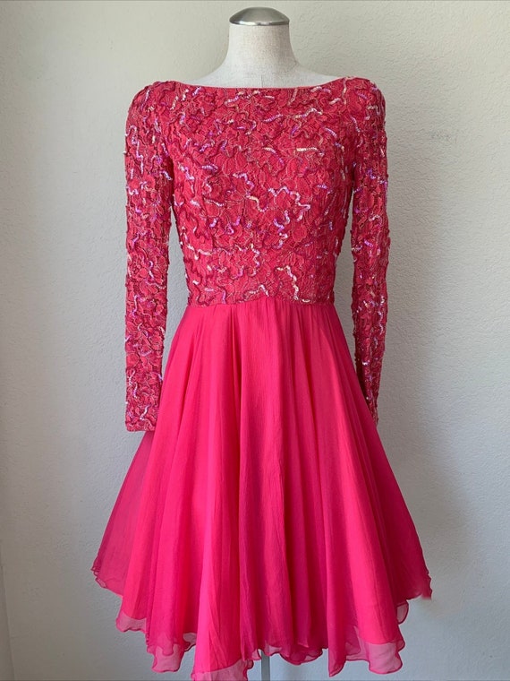 Vintage 50s 60s Emma Domb Party Prom Dress Barbie… - image 2