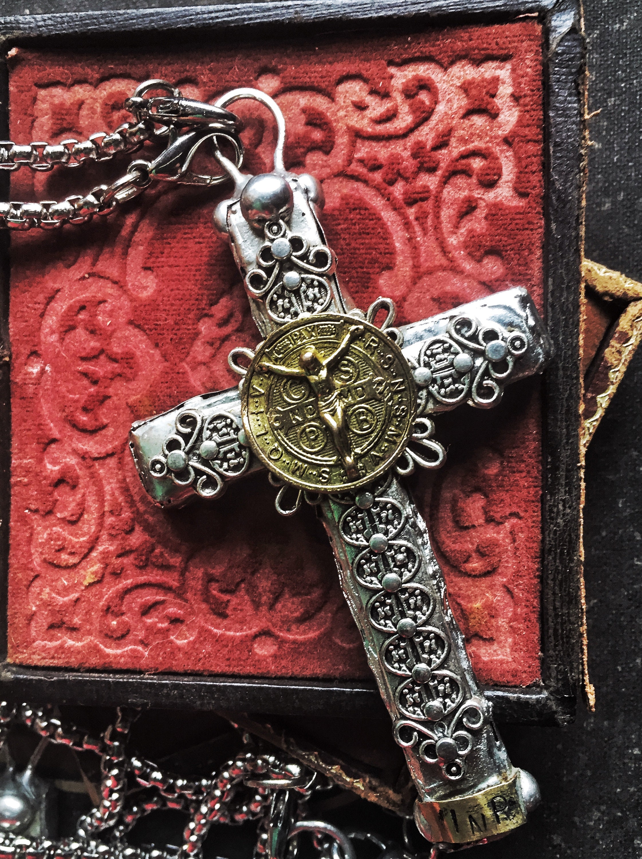 Extra Large Mens Cross Necklace 
