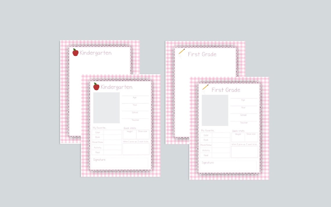 School Memory Book Printable School Scrapbook Pages - Etsy
