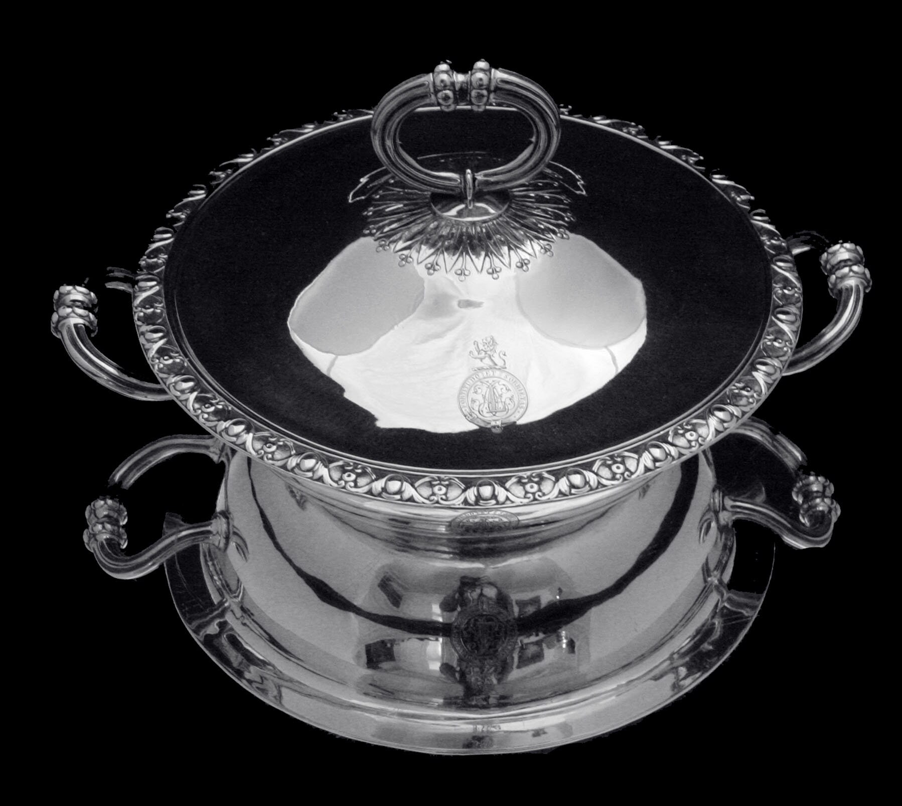 Odiot - 3Pc. Ancien Français 950 Sterling Silver Louis Xvi Covered Vegetable Server Mint