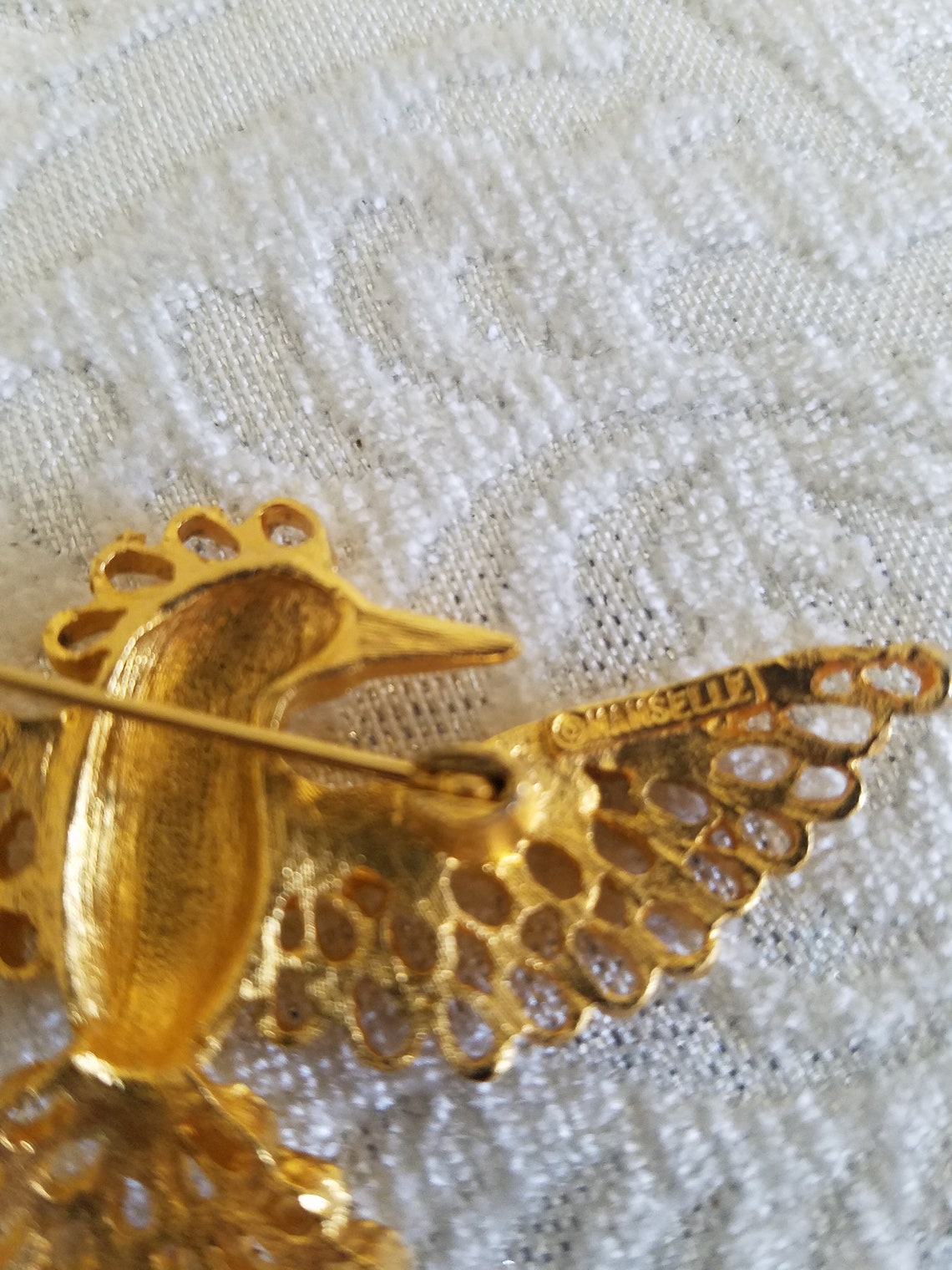 Vintage 1980s Mamselle Bird Brooch Goldtone Bird Brooch With Etsy