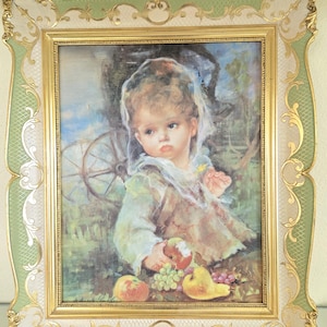 Armando Gentilini 「Precious」　壁掛け画 Vintage Framed Armando Gentili Print on Canvas 'precious