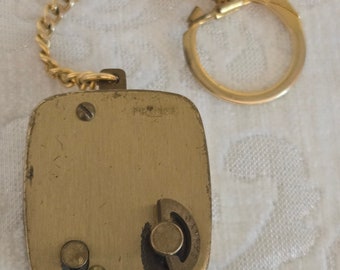 Vintage Sankyo Music Box Keychain With Photo Holder and