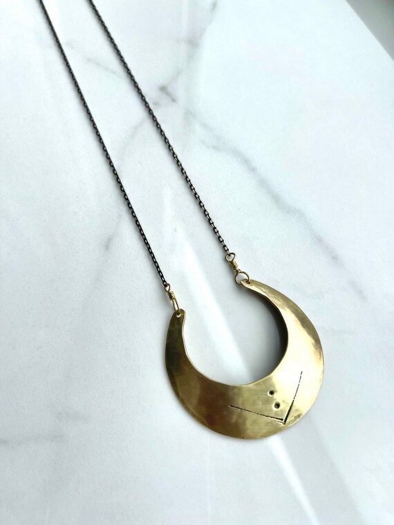 Vintage A+R Stamped Necklace