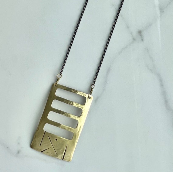 Vintage A+R Long Ladder Necklace