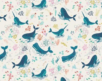 Ocean Song Cotton Fabric by the Yard - Siren Seas Collection
