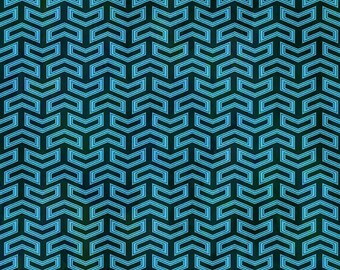 Teal Signal Cotton Fabric by the Yard - Sci-Fi Collection - In The Beginning 10SCI-1
