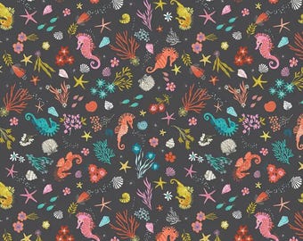 Seahorse Serenade Cotton Fabric by the Yard - Siren Seas Collection