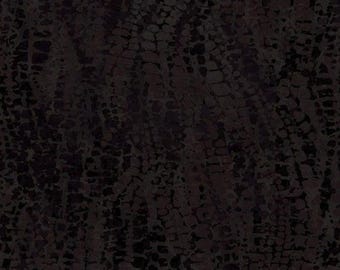 Black Cotton Fabric by the Yard - Chameleon Collection