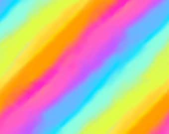 Ombre' Rainbow Cotton Fabric by the Yard - Unicorn Love Collection - Clothworks Y3599-55