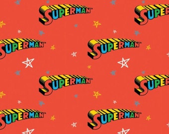 Emblem Doodle Cotton Fabric - Superman Doodles Collection - Camelot 23400908-01
