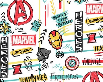 Avengers A Hero Cotton Fabric by the Yard - Springs Creative 73233-A620715
