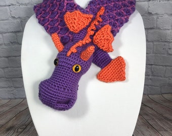 Figment Dragon Hand Crochet Fan Art Neck Warmer