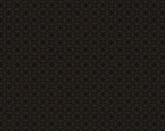 Black Cotton Fabric by the Yard - Modern Melody Basics - Henry Glass 1063-99
