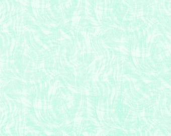 Light Turquoise Cotton Fabric by the Yard - Impressions Moire Collection