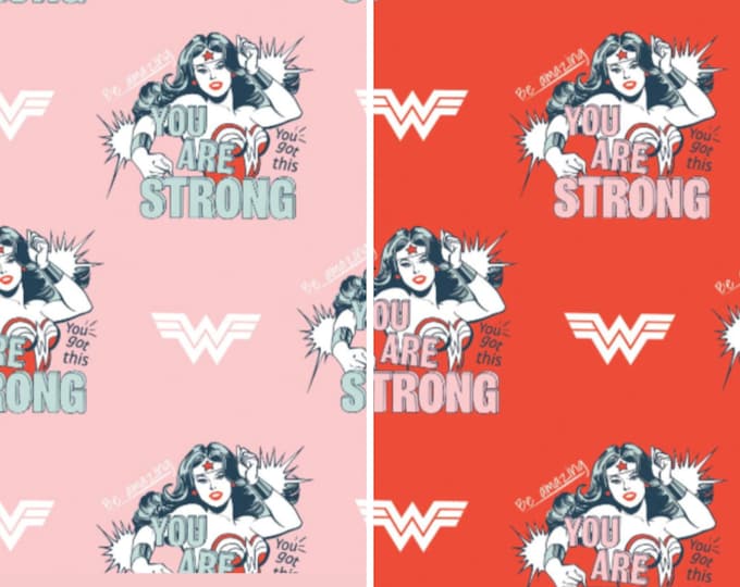 Featured listing image: You Got This Cotton Fabric - Wonder Woman II Collection - Camelot 23400883