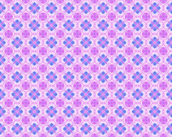 Geo 7 Purple Cotton Fabric by the Yard - Dragon Friends Collection