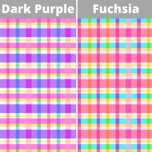 Plaid Cotton Fabric by the Yard - Unicorn Love Collection - Clothworks Y3602