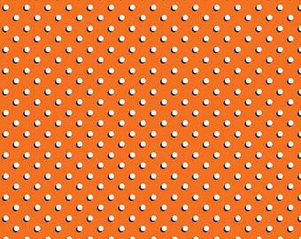 Pop Dot Orange Fabric by the Yard - My Hero Collection - Kanvas Studio 14281-37
