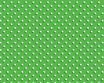 Pop Dot Green Fabric by the Yard - My Hero Collection - Kanvas Studio 14281-44