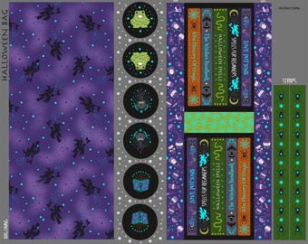 Cast A Spell Bag Cotton Fabric Panel (36x44 Inches) - Metallic