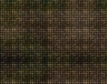 Weave Brown Cotton Fabric by the Yard - Steampunk Menagerie Collection