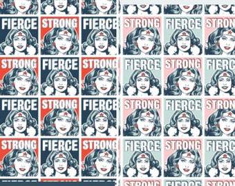 Fierce and Strong Cotton Fabric - Wonder Woman II Collection - Camelot 23400882