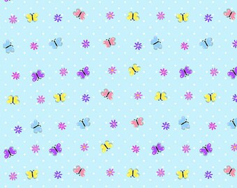 Small Floral Cotton Fabric by the Yard - Moonbeams and Rainbows Collection - Henry Glass Fabrics 377-11