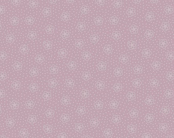 Celtic Flowers Heather Cotton Fabric by the Yard - Metallic - Celtic Faeries Collection