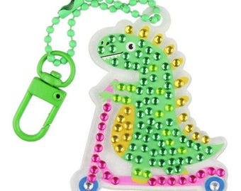 Dino Scooter Dotz Diamond Painting Charm Kit