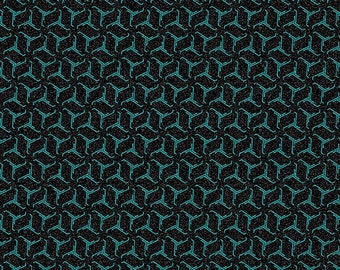 Teal Circuits Cotton Fabric by the Yard - Sci-Fi Collection - In The Beginning 11SCI-1