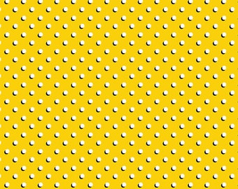 Pop Dot Yellow Fabric by the Yard - My Hero Collection - Kanvas Studio 14281-33