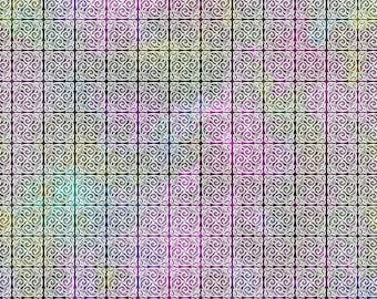 Multicolor Emblem Cotton Fabric by the Yard - Unicorn Collection - In The Beginning 9UN-1
