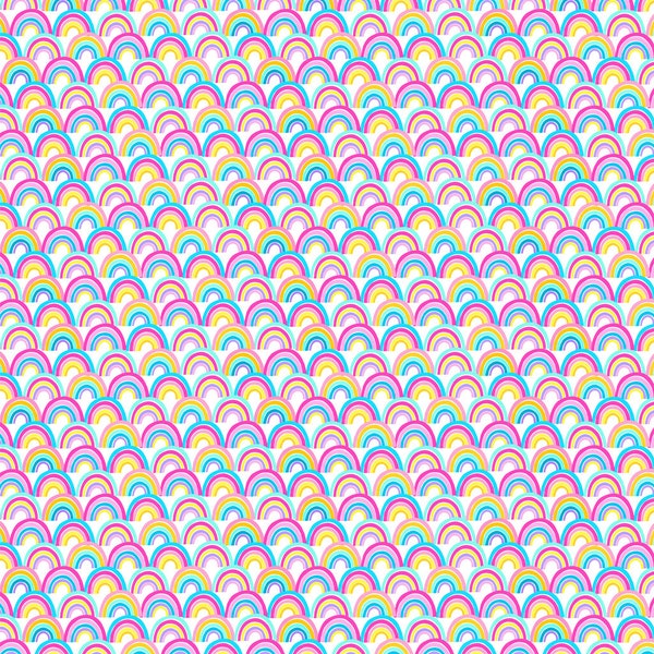 Packed Rainbows Cotton Fabric by the Yard - Unicorn Love Collection - Clothworks Y3603-55