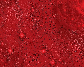 Magic Red Cotton Fabric by the Yard - Magical Basics Collection