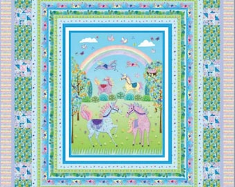 Moonbeams and Rainbows Cotton Fabric Quilt Kit - Moonbeams and Rainbows Collection - Henry Glass