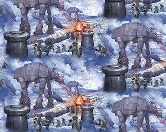Star Wars The Battle of Hoth Cotton Fabric - Epic Lucas Films Collection - David Textiles ST-1006-1C-1