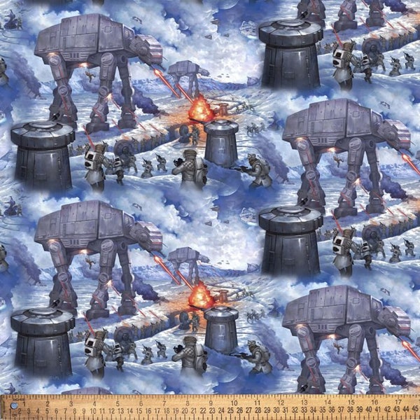 Star Wars The Battle of Hoth Cotton Fabric - Epic Lucas Films Collection - David Textiles ST-1006-1C-1