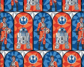 Star Wars Rebellion Cotton Fabric by the Yard - Stained Glass Collection - Camelot 73011249-01