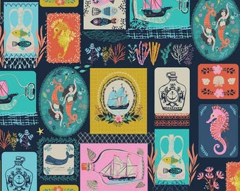 Starfish and Stories Cotton Fabric by the Yard - Siren Seas Collection