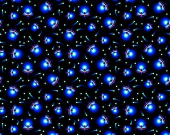 Fireflies Cotton Fabric by the Yard - Magic Moon Garden Collection - Henry Glass 789G-99