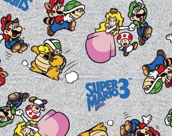 Super Mario Brother 3 Go Mario and Friends Cotton Fabric by the Yard - Springs Creative 73421-A620715