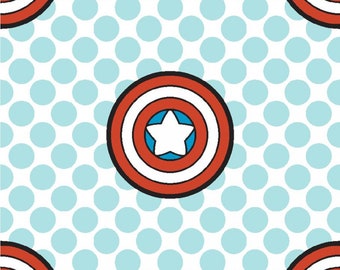 Captain America Shield Kawaii Cotton Fabric by the Yard - Springs Creative 71586-0340710