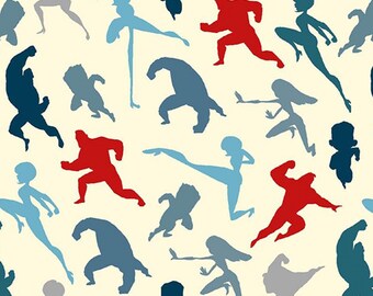 Incredibles Character Outline Cotton Fabric by the Yard - Springs Creative 65775-A620715