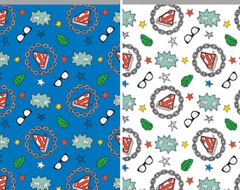 Tossed Doodle Cotton Fabric by the Yard - Superman Doodles Collection - Camelot 23400911-01